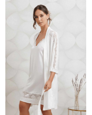 Parure Sposa Vestaglia e Camicia lunga Maestri Cotonieri Elodie