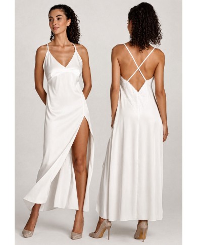Parure Sposa Vestaglia e Camicia lunga Maestri Cotonieri Elodie
