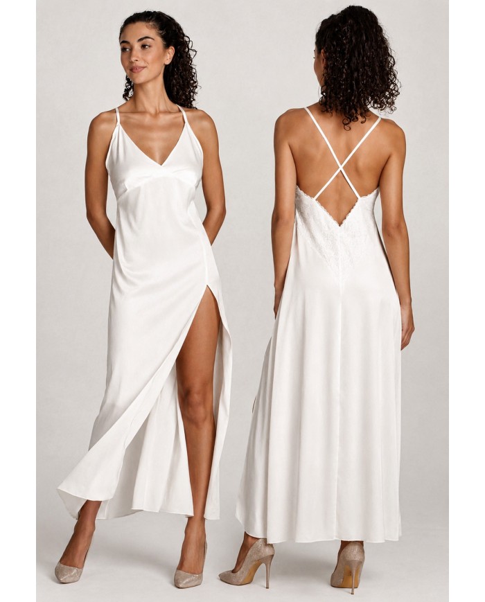 Parure Sposa Vestaglia e Camicia lunga Maestri Cotonieri Elodie