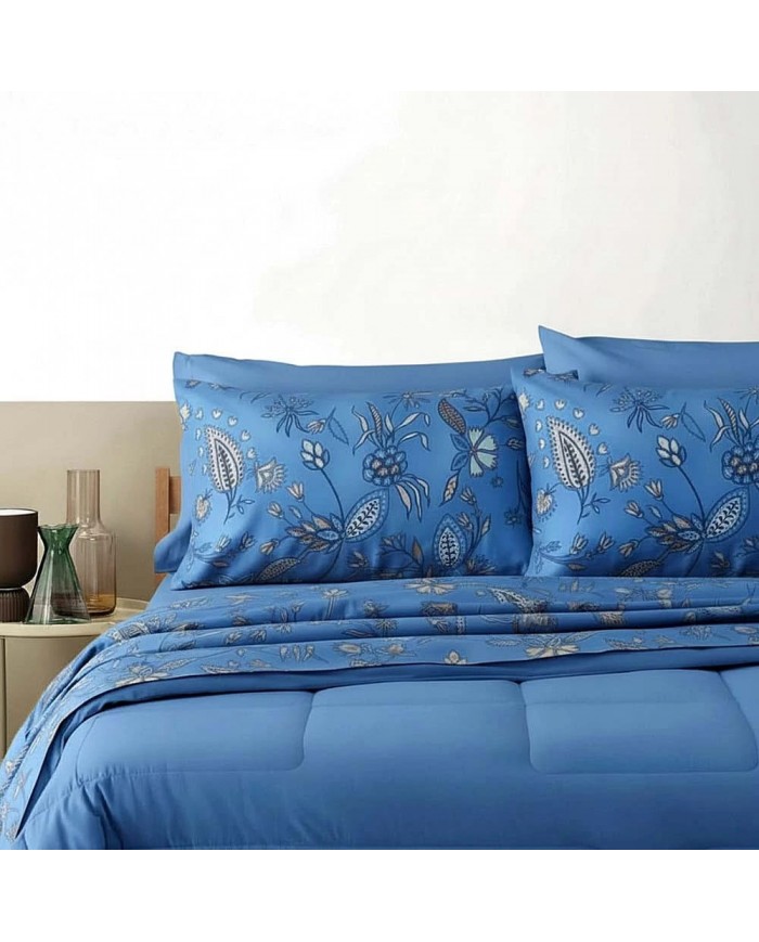 Completo lenzuola matrimoniale 100% cotone Bassetti Sikar