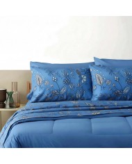 Completo lenzuola matrimoniale 100% cotone Bassetti Sikar