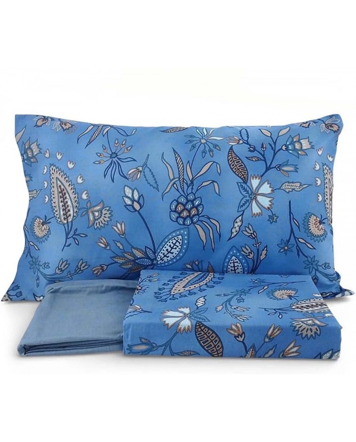 Completo lenzuola matrimoniale 100% cotone Bassetti Sikar
