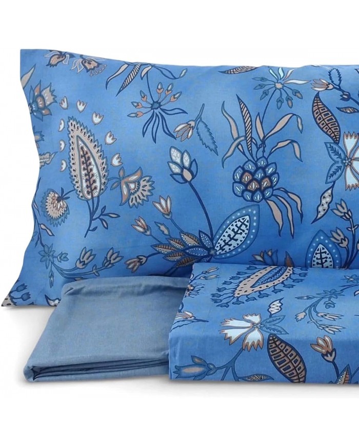 Completo lenzuola matrimoniale 100% cotone Bassetti Sikar