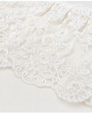 Coordinato copriletto e lenzuola 100% lino e rebrodè Chiarelle Sophie art. Alma