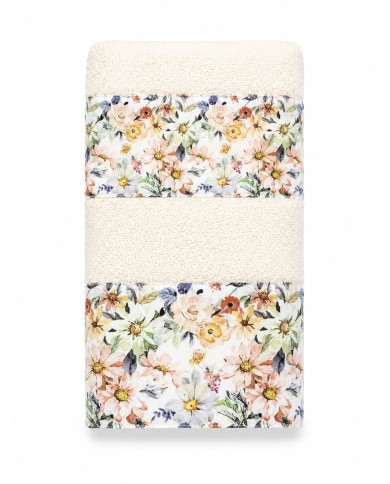 Coppia di asciugamani con balza stampata Vingi art. Lara - dis.2