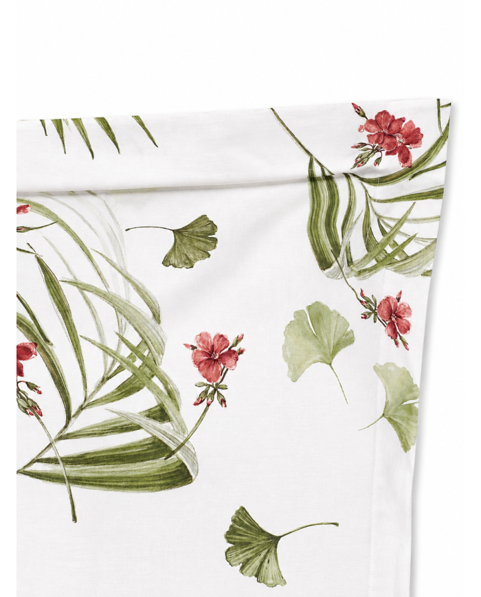 Completo lenzuola matrimoniale in percalle 100% cotone Mirabello Geranium