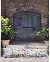 Completo lenzuola matrimoniale in percalle 100% cotone Mirabello Geranium