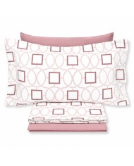 Completo lenzuola matrimoniale 100% cotone Maestri Cotonieri Zara 4 federe