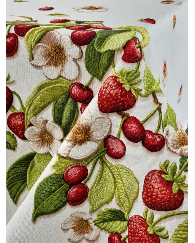 Tovaglia 6 posti 100% cotone stampa digitale art. Fruit Fragole