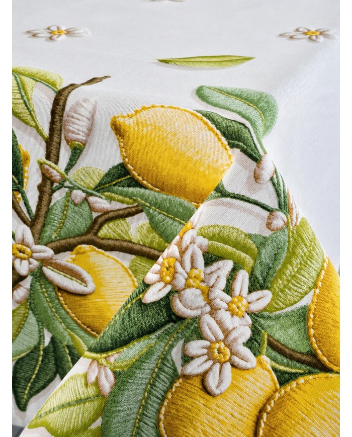 Tovaglia 12 posti 100% cotone stampa digitale art. Fruit Limoni