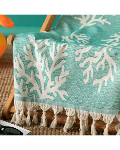 Telo mare pareo in 100% cotone jacquard art. Caraibi