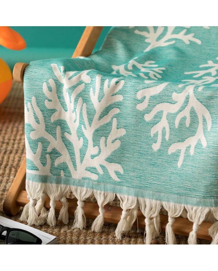 Telo mare pareo in 100% cotone jacquard art. Caraibi