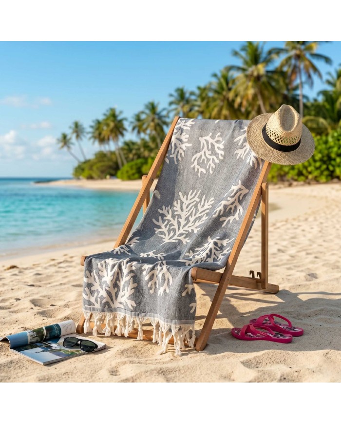 Telo mare pareo in 100% cotone jacquard art. Caraibi