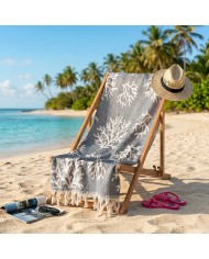 Telo mare pareo in 100% cotone jacquard art. Caraibi