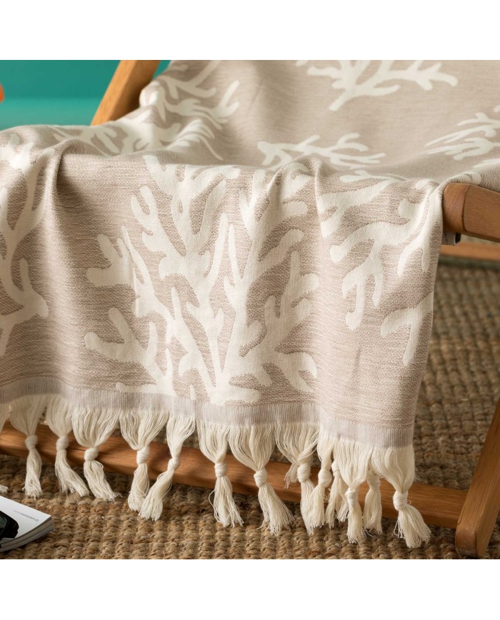 Telo mare pareo in 100% cotone jacquard art. Caraibi