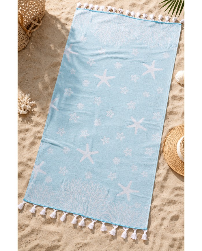 Telo mare 100% cotone retro in microspugna Canarie