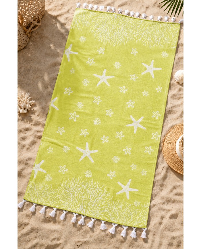Telo mare 100% cotone retro in microspugna Canarie