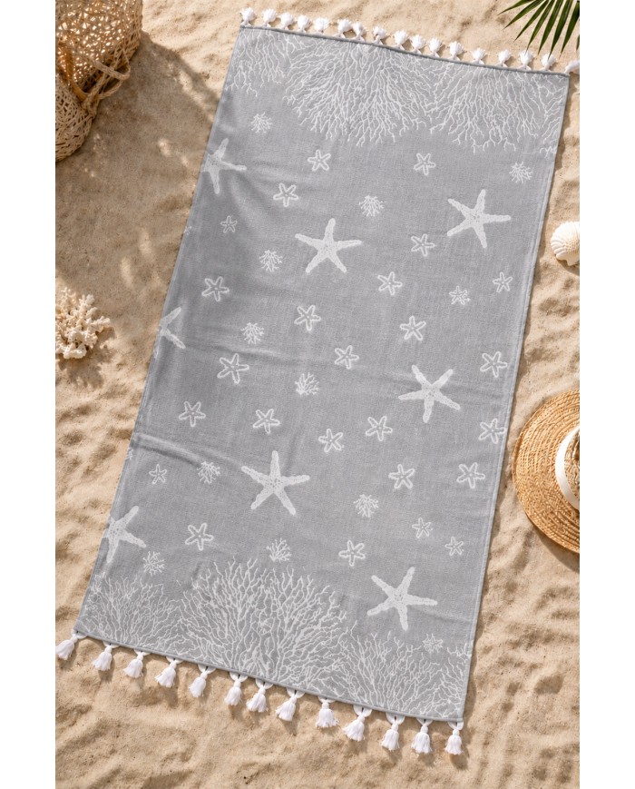 Telo mare 100% cotone retro in microspugna Canarie