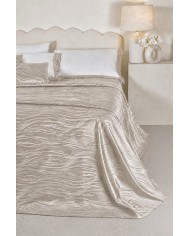 Copriletto matrimoniale in raso jacquard Carezze art. Nuria