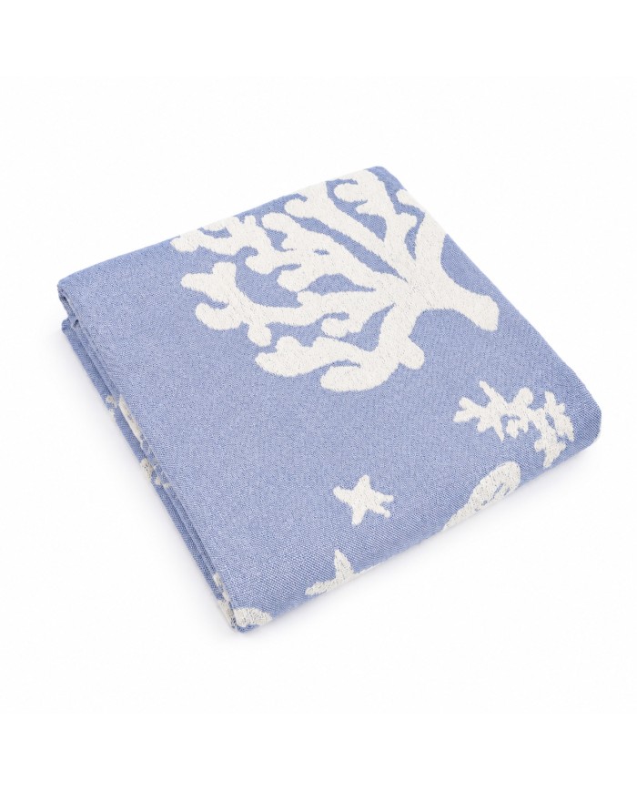 Telo mare pareo in 100% cotone jacquard retro microspugna art. Reef