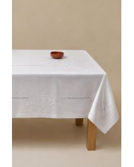 Servizio da tavola ricamato bianco 12 posti Maison Prestige art. 12830