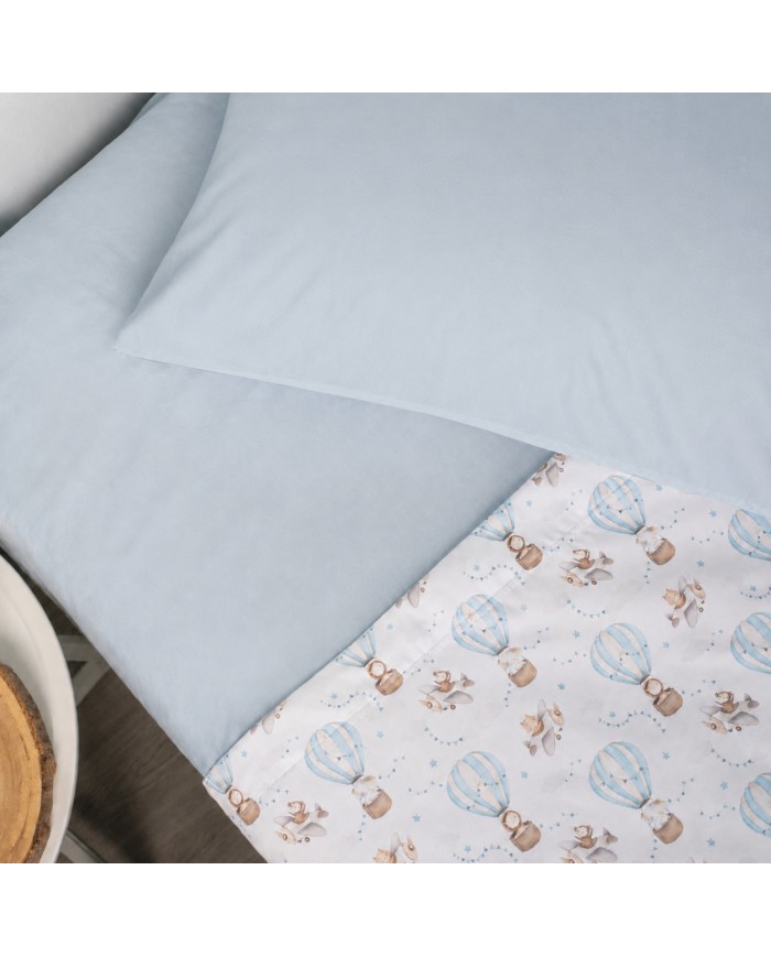 Completo lenzuola letto singolo in percalle 100% cotone Maestri Cotonieri AIR