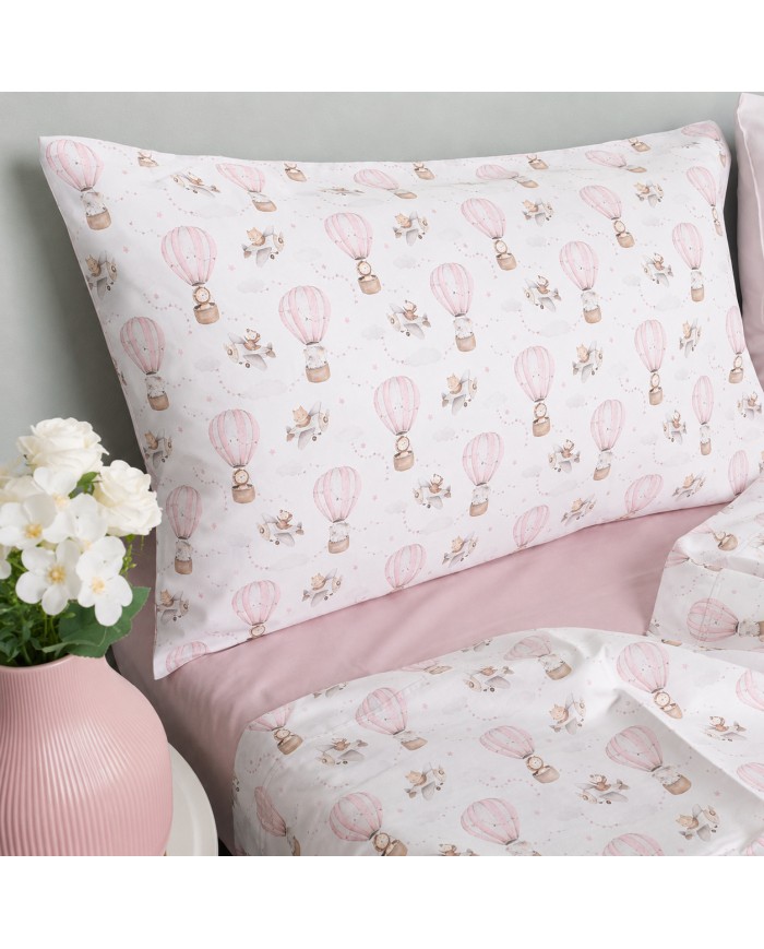 Completo lenzuola letto singolo in percalle 100% cotone Maestri Cotonieri AIR