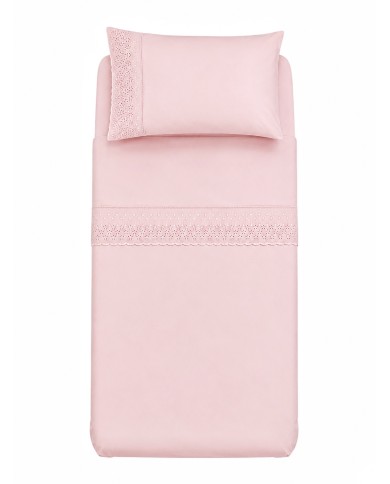Completo lenzuola letto singolo con pizzo Sangallo art. DAFNE