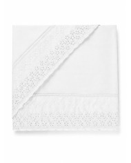Completo lenzuola letto singolo con pizzo Sangallo art. DAFNE