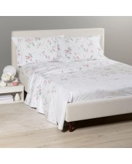 Completo lenzuola matrimoniale in flanella Caleffi Rosa
