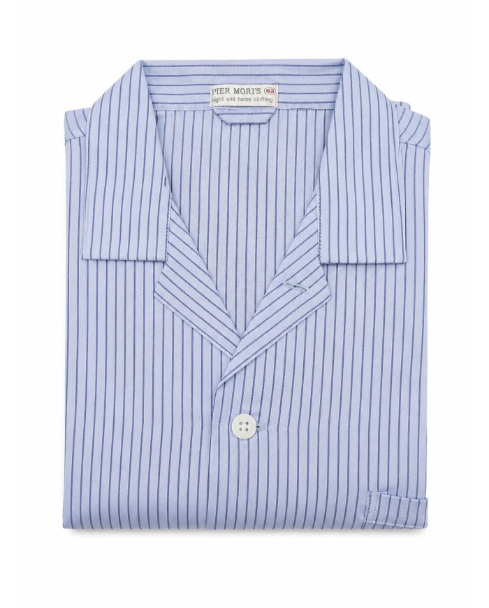 Pigiama classico 100% cotone aperto avanti Pier Mori's art. 02165