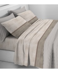 Completo lenzuola matrimoniale 100% cotone Tessitura Zambaiti art. Switch 3524
