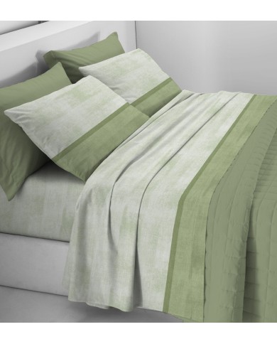 Completo lenzuola letto singolo 100% cotone Tessitura Zambaiti art. Switch 3524