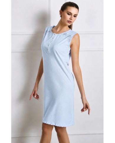 Camicia da notte 100% cotone spalla larga Lunatica 61304