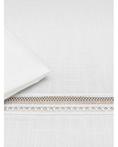 Servizio da tavola 18 posti ricamato Macramè art. 25/01