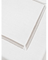 Servizio da tavola 18 posti ricamato Macramè art. 25/01