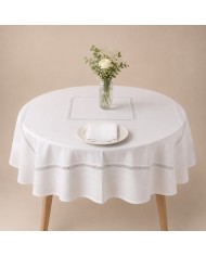 Servizio da tavola TONDO ricamato Macramè art. 25/01