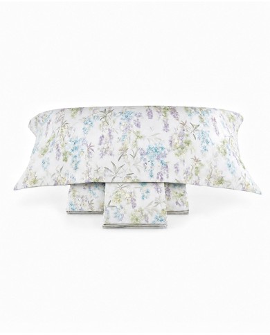 Completo lenzuola matrimoniale in percalle di cotone Dondi Floris