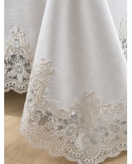 Tris da corredo copriletto, lenzuola e tovaglia Pizzo Rebrodè art. 601