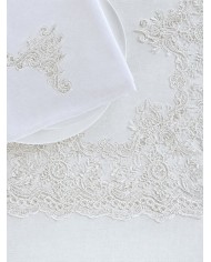 Tris da corredo copriletto, lenzuola e tovaglia Pizzo Rebrodè art. 601