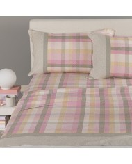 Completo lenzuola letto singolo in flanella Caleffi Aspen