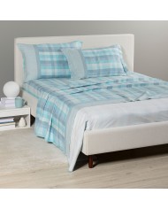 Completo lenzuola letto singolo in flanella Caleffi Aspen