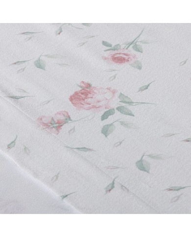 Completo lenzuola letto singolo in flanella Caleffi Rosa