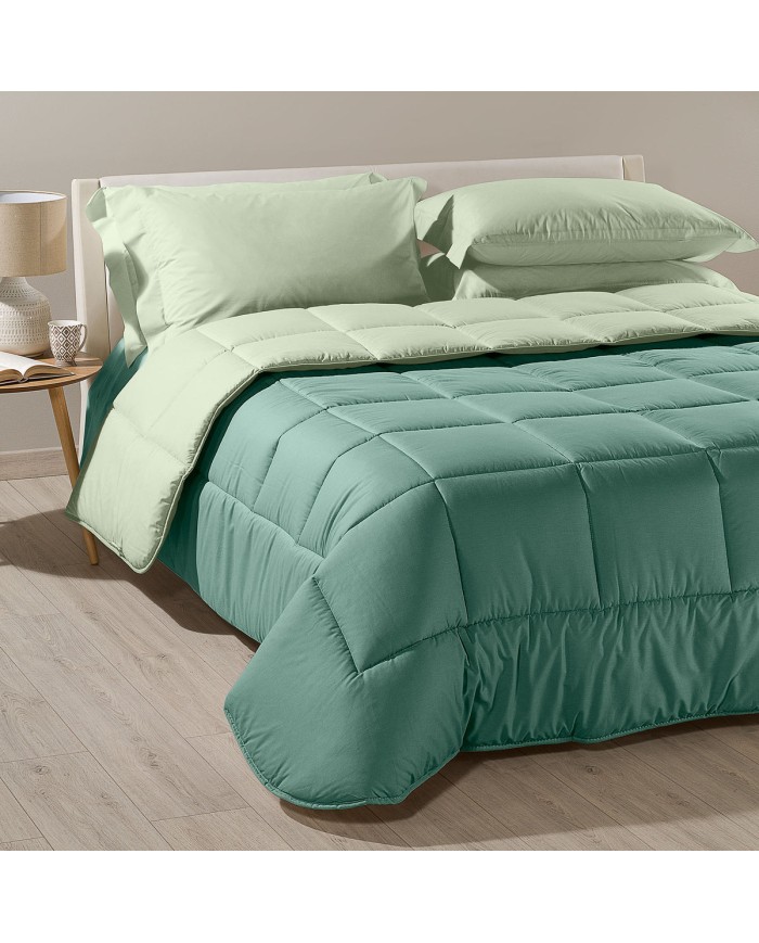 Trapunta letto singolo in cotone Caleffi Bicolor