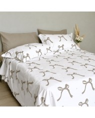 Completo lenzuola matrimoniale 100% cotone Maestri Cotonieri Mademoiselle 4 federe