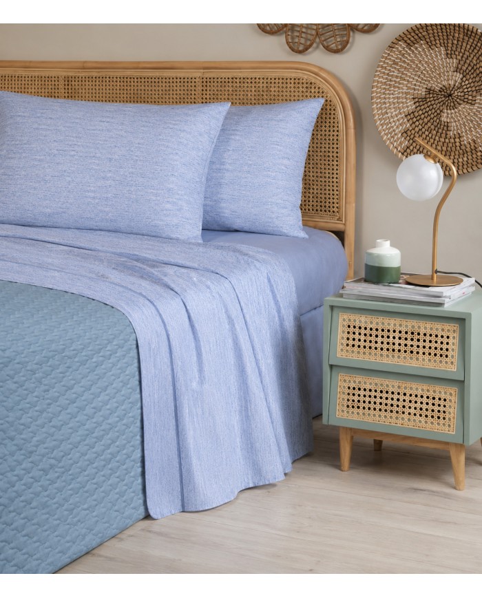 Completo lenzuola matrimoniale 100% cotone Jolly Volga