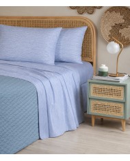 Completo lenzuola matrimoniale 100% cotone Jolly Volga