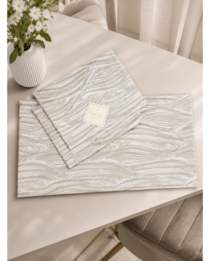Set 3 centri in raso jacquard Carezze art. Nuria