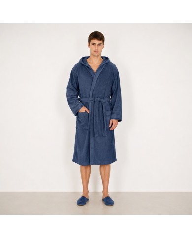 Accappatoio unisex in spugna di puro cotone FAZZINI art. Square