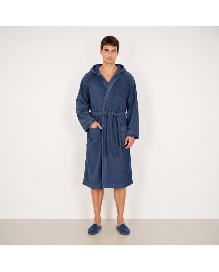 Accappatoio unisex in spugna di puro cotone FAZZINI art. Square